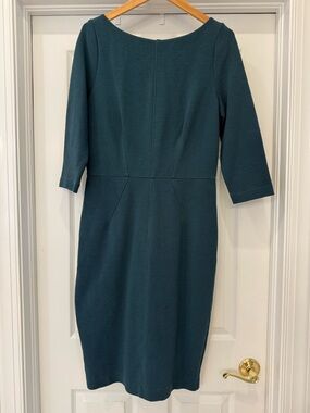 Boden Teal Midi Sheath Dress